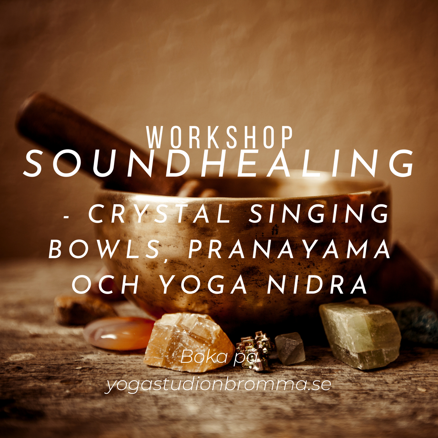 Soundhealing med crystal singing bowls, pranayama och yoga nidra - 18/11